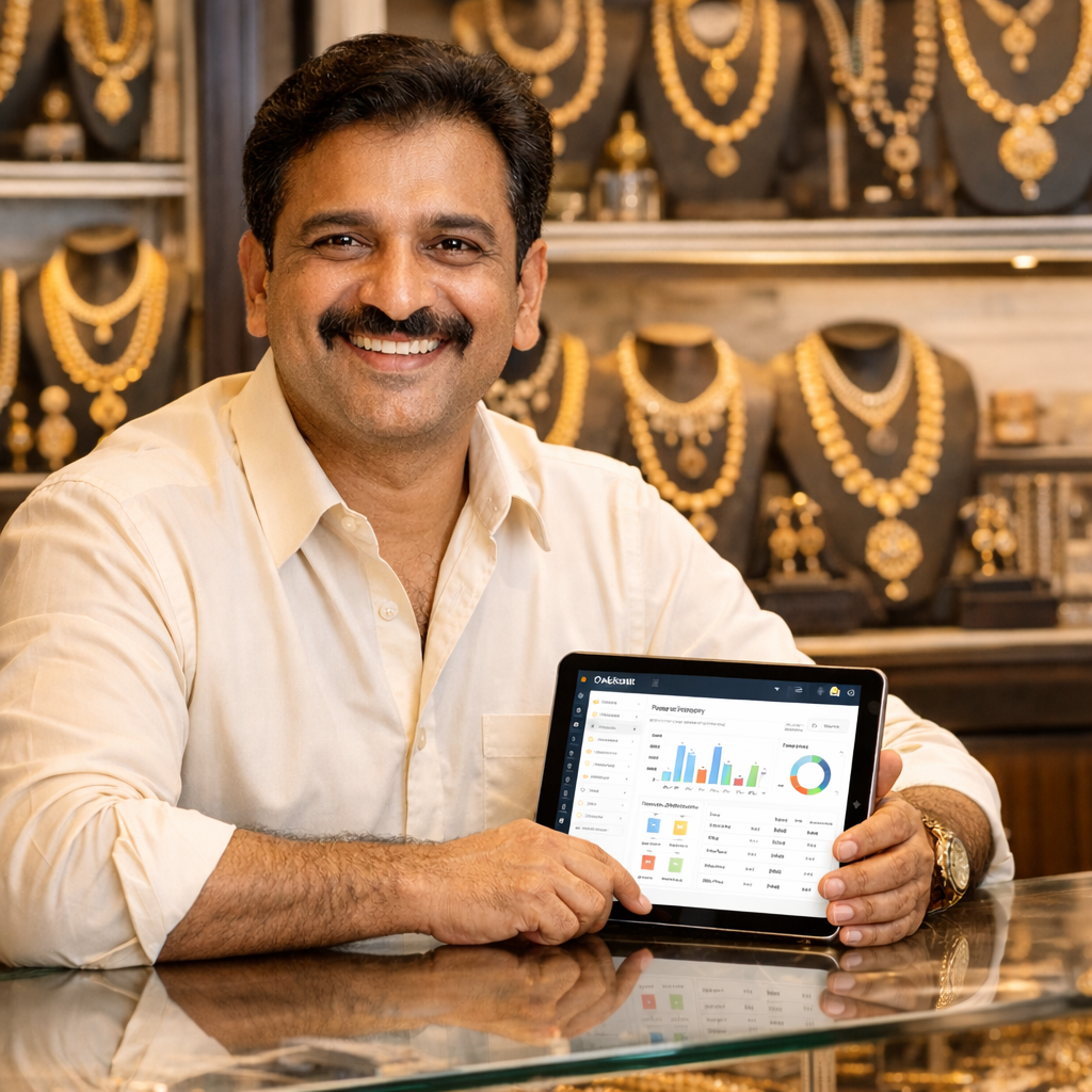 Jeweller using Akrut software